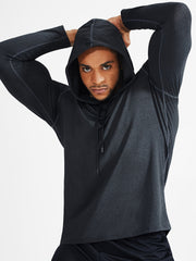 Men's Comfy Sports Hooded Compression Tee Quick Drying