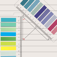 200 Sheets Sticky Tabs with Ruler 10 Colors Book Tabs