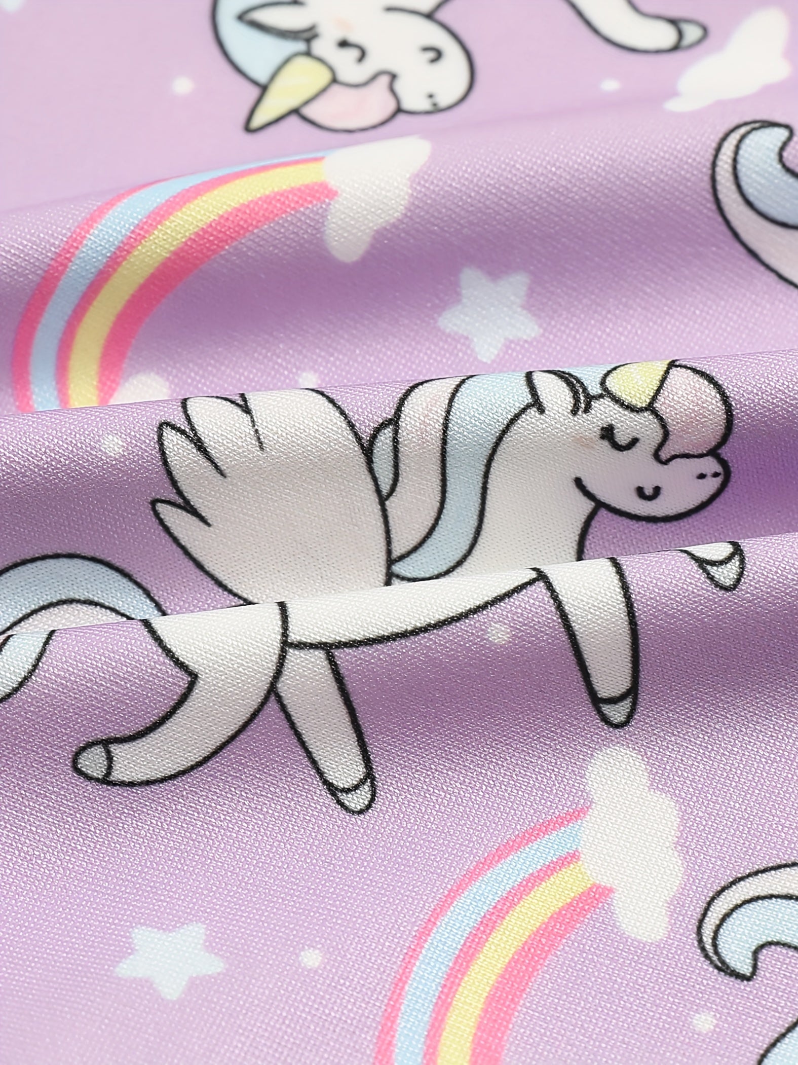 Toddler Girls Unicorn Dance Shorts Breathable Stretchy Safety