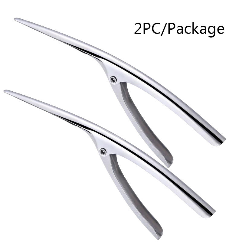 2pcs Stainless Steel Shrimp Peeling Deveining Seafood Prawn Curved Peeler