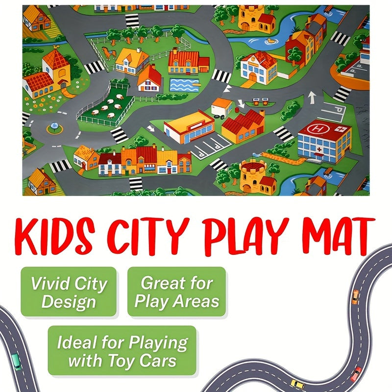 Educational Car Rugs For Kids: Road & Traffic Carpet Play Rug