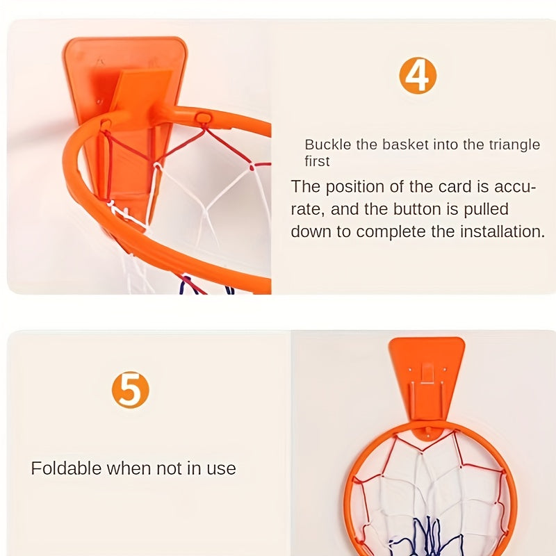 Foldable Basketball Net Space Saving Easy Install
