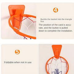 Foldable Basketball Net Space Saving Easy Install