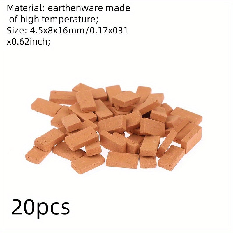 Mini Model House Building Blocks Red Bricks DIY Dollhouse Decor 1:1