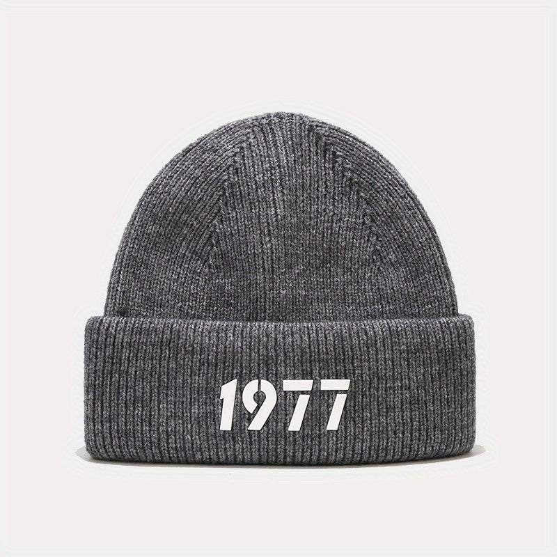American Retro 1977 Knitted Hat Street Sweet Cooler Casual Hip Hop Autumn Winter