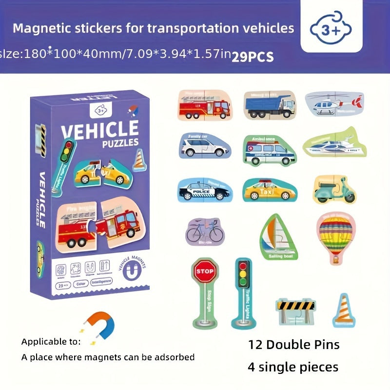 Kids Magnetic Puzzle Alphabet Animal Number Sticker Toy