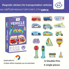 Kids Magnetic Puzzle Alphabet Animal Number Sticker Toy