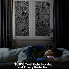 Tulip Pattern Stained Glass Window Privacy Film