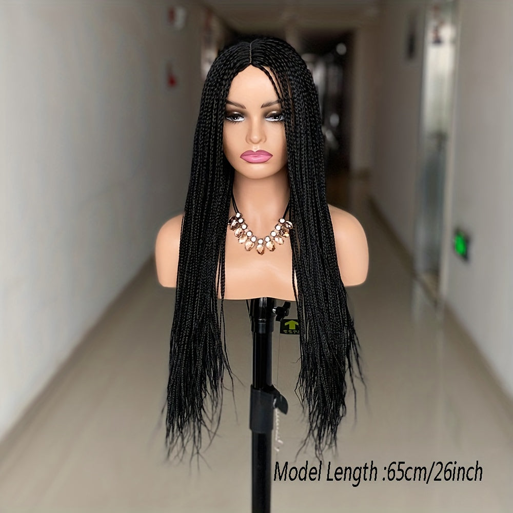 Ombre 66 04 Cm Straight Long Box Braided Wigs Synthetic Braids Wigs For Women