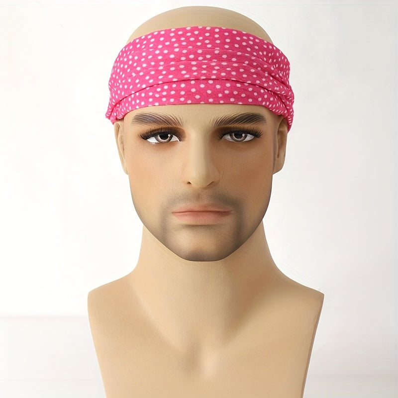 Pink Cycling Headscarf for Men with Print