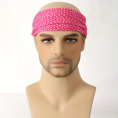 Pink Cycling Headscarf for Men with Print