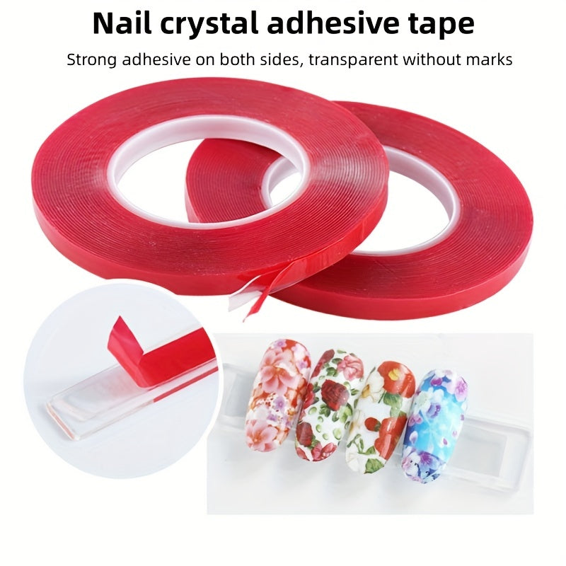 Transparent Crystal Double-sided Adhesive Nail Art Strip Sticker