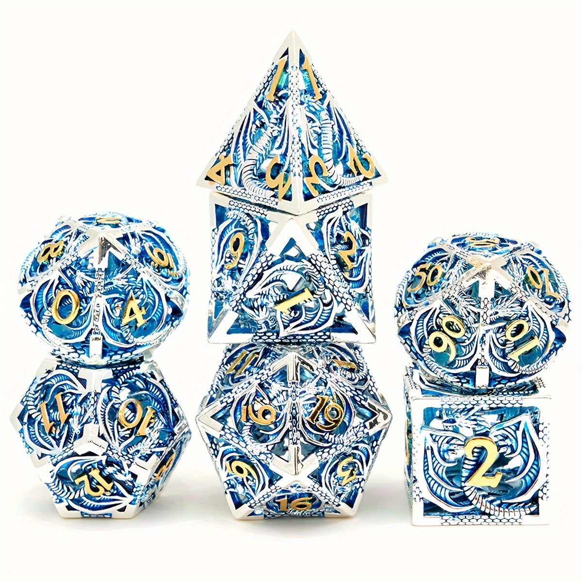 7pcs Polyhedral D&D Dice Set Halloween Decoration Desktop Game Toy