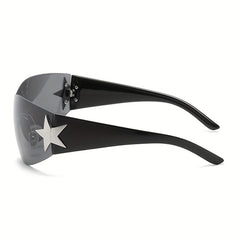Y2K Rimless Sunglasses Star Gradient UV400