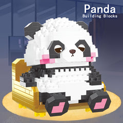Panda Building Blocks DIY Animal Model Assembled Buillding Block Toys