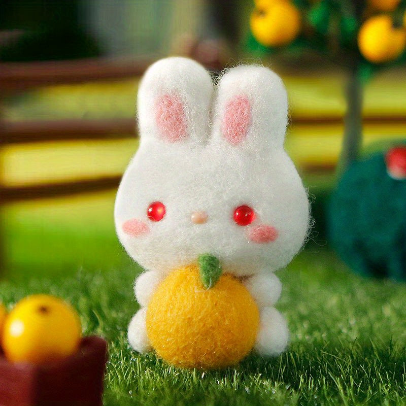 1pc Rabbit Series Wool Felt Handcraft DIY Material Package - 10 Styles