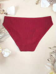 Ribbed Sports Briefs Comfy & Breathable Intimates Panties