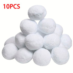 Set of 50 Artificial Snowballs for Outdoor Snow Play and Christmas Tree Decor