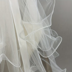 Wedding Bridal Veil Ivory Tulle Cape Soft Mesh