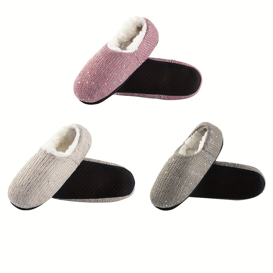 2 Pairs Plush Lined Socks Soft & Warm Low Cut Floor Socks Women's Stockings
