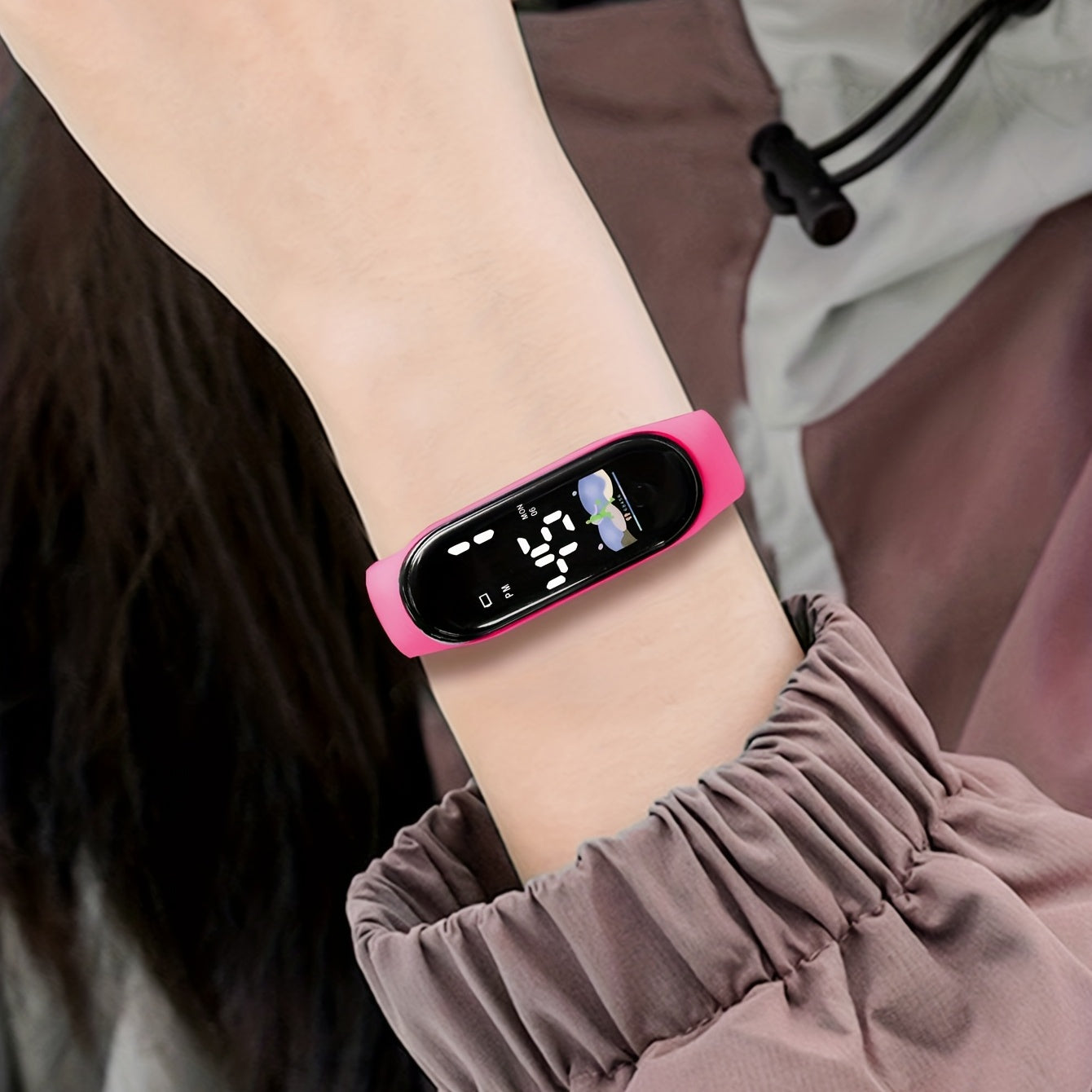 Girls Cartoon Sports Bracelet Watch Multicolor Electronic Watch