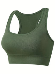 Ribbed Sports Bra Racerback Yoga Fitness Lingerie