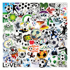 120pcs Soccer Waterproof Sports Stickers for Water Bottles Laptop Car