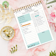 Undated Daily Planner Notepad Spiral Bound To Do List 52 Sheets