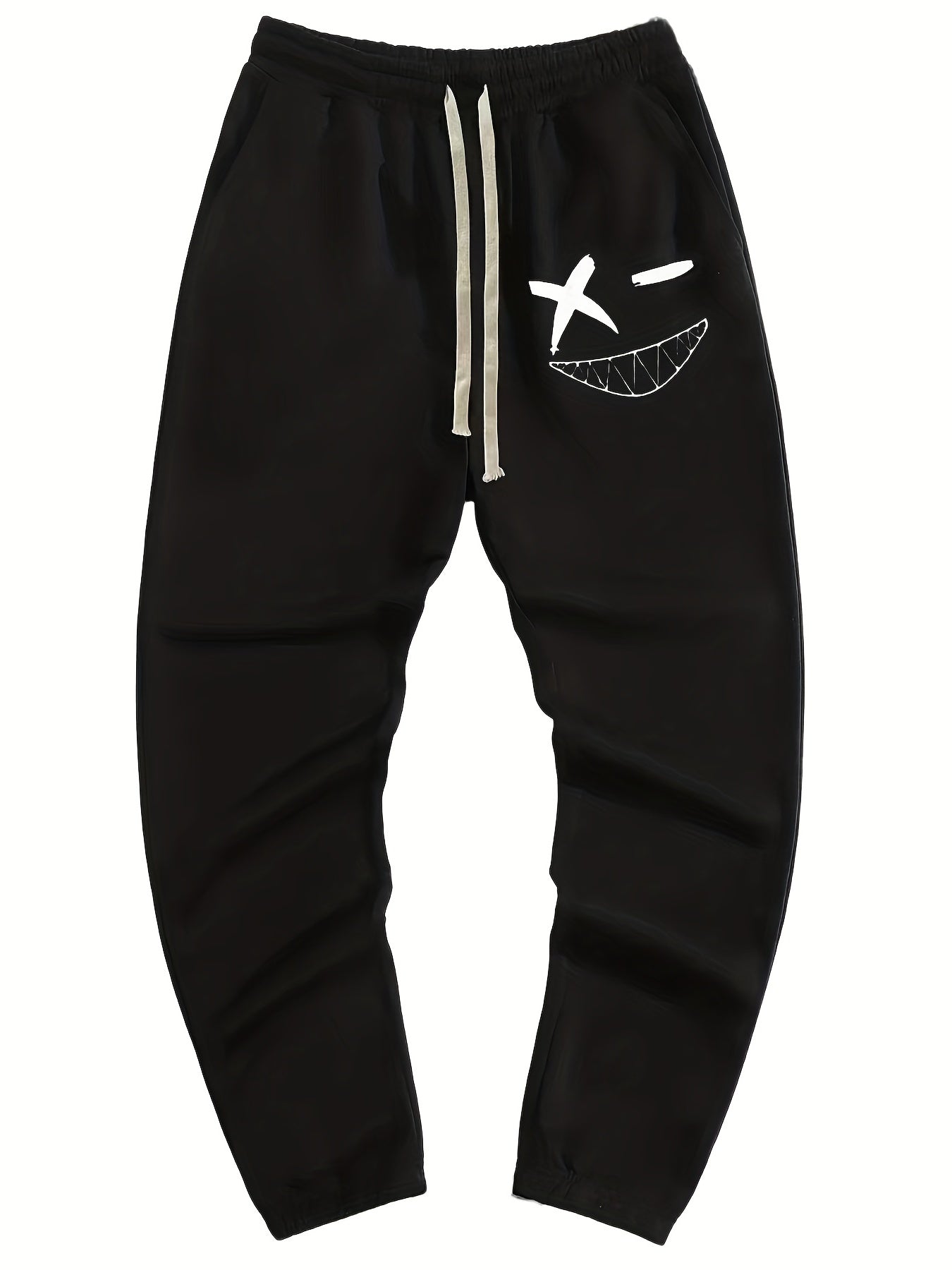 Grimace Pattern Joggers Men's Casual Loose Fit Stretch Waist Pants