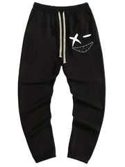 Grimace Pattern Joggers Men's Casual Loose Fit Stretch Waist Pants