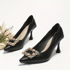 Women's Rhinestone Stiletto Heels Slip On High Heels