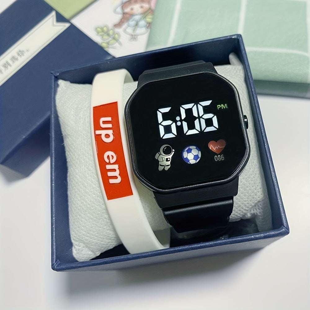 LED Astronaut Watch Kids Ins Waterproof Electronic Watch