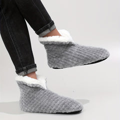 Men's Plush Cozy House Slippers Anti-slip Winter Indoor Shoes