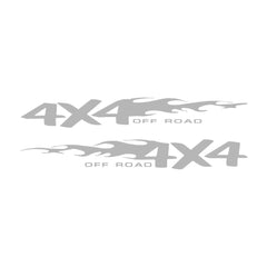 2PCS 4x4 Off Road Fire Totems Stripe Vinyl Stickers