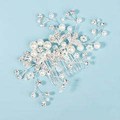 Bridal Rhinestone Pearl Comb Wedding Hair Accessories