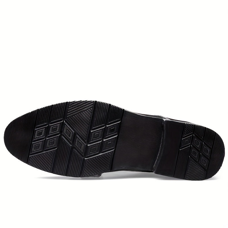 Men's Almond Toe Derby Shoes Lace up Front Dress Shoes