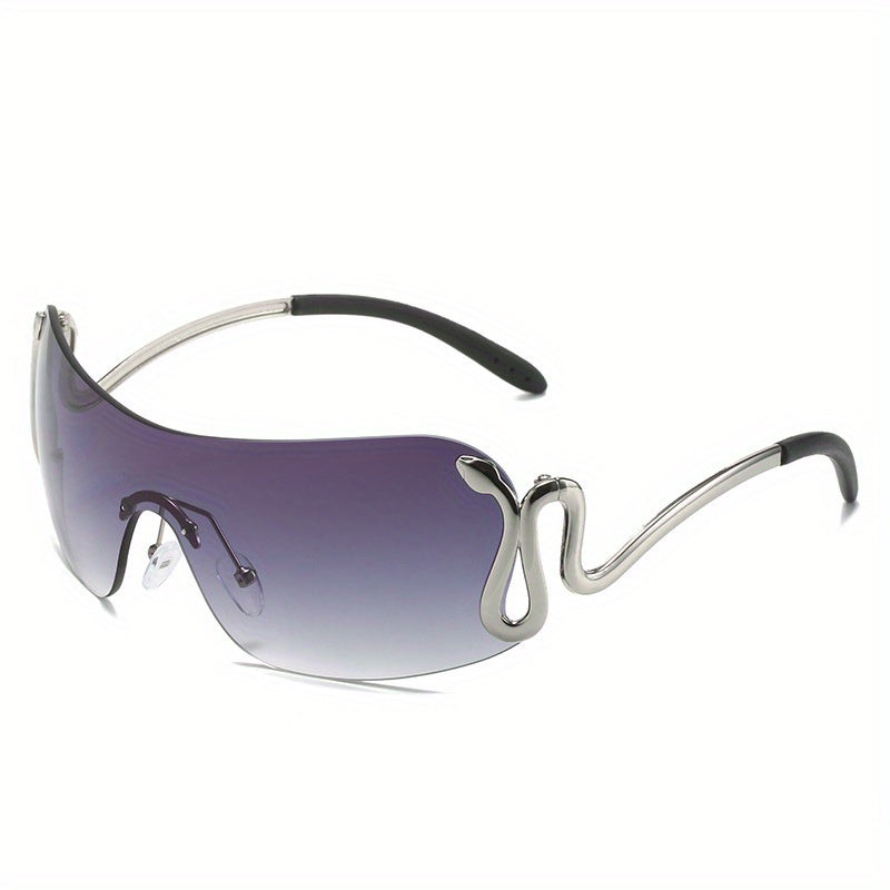 Y2K Wrap Around Sunglasses Gradient Lens Shield Glasses UV400