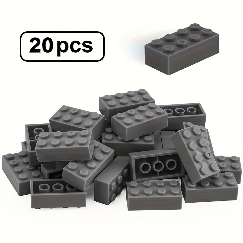 Bulk Solid Bricks Grey Orange 3001 Compatible with Major Brands