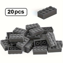 Bulk Solid Bricks Grey Orange 3001 Compatible with Major Brands