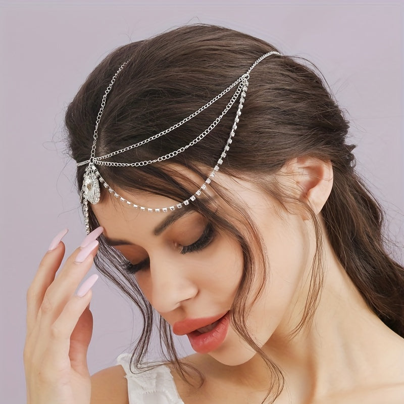 Silver Crystal Headband Tiara Bridal Hairband