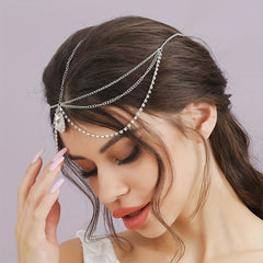 Silver Crystal Headband Tiara Bridal Hairband