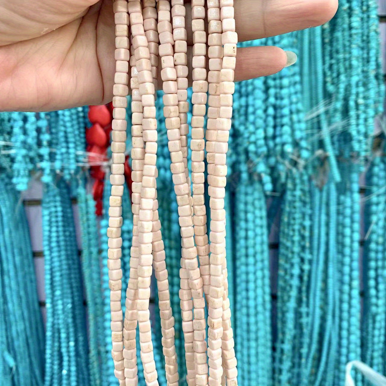 90pcs Turquoise Cube Beads DIY Jewelry Making Necklace & Bracelet