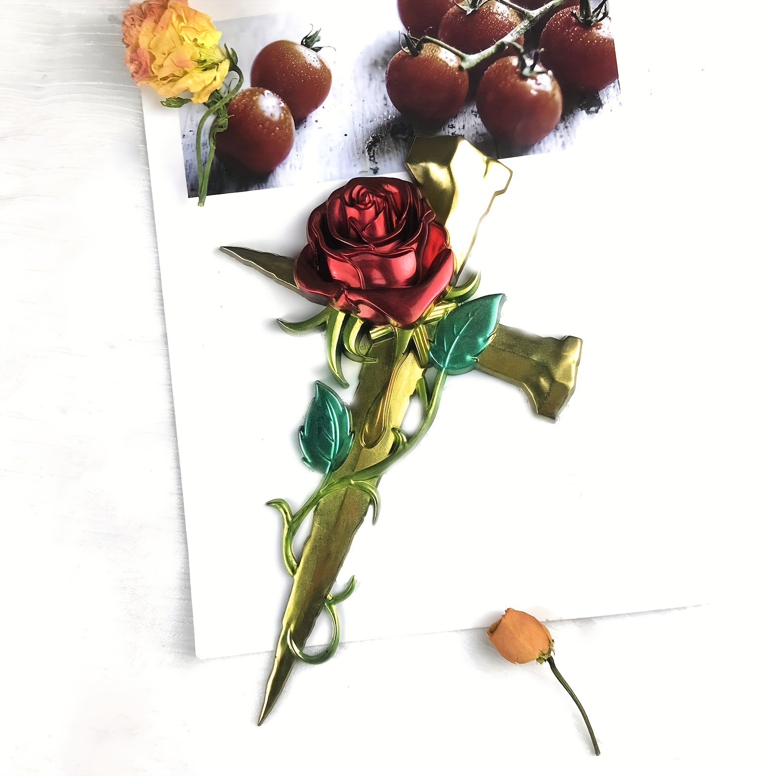 Rose Cross Resin Casting Molds for Home Wall Decor Craft
