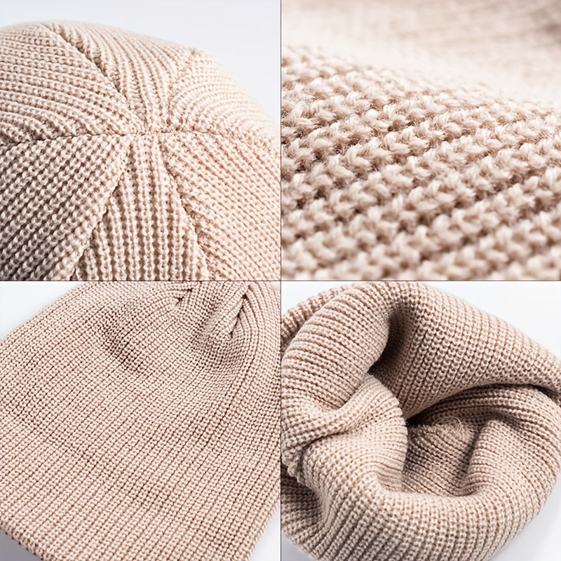 Unisex Beanie Hat Classic Casual Warm Soft Hip Hop Knitted Hat Kids Adults Teens