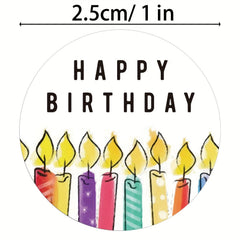 500pcs Happy Birthday Reward Stickers Adults Christmas Holiday Decor