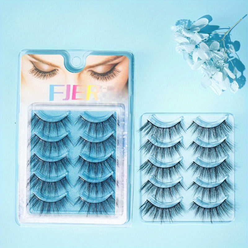5 Pairs Faux Mink Fluffy Volume False Lashes
