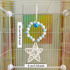 Bird Chewing Rattan Toy Small Parrot Hanging Swing Molar Toy