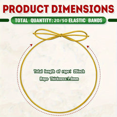 50pcs Elastic Bows For Boxes Pre Tied Bows 50 8 Cm Christmas Bows