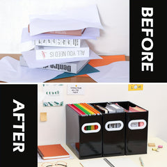 3pcs Durable Files Storage Box for Document