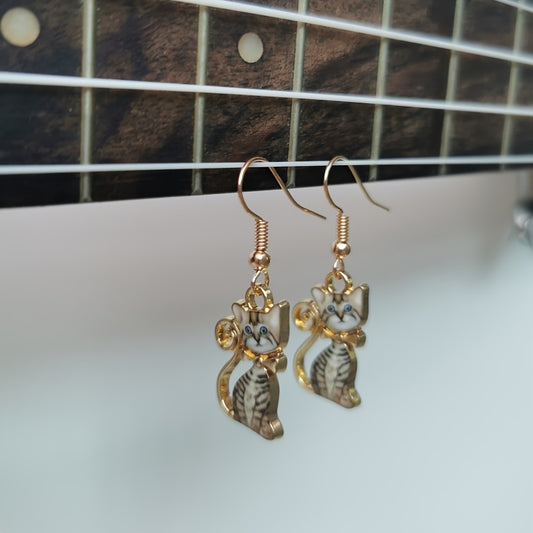 Funny Cat Animal Earrings Halloween Party Accessories